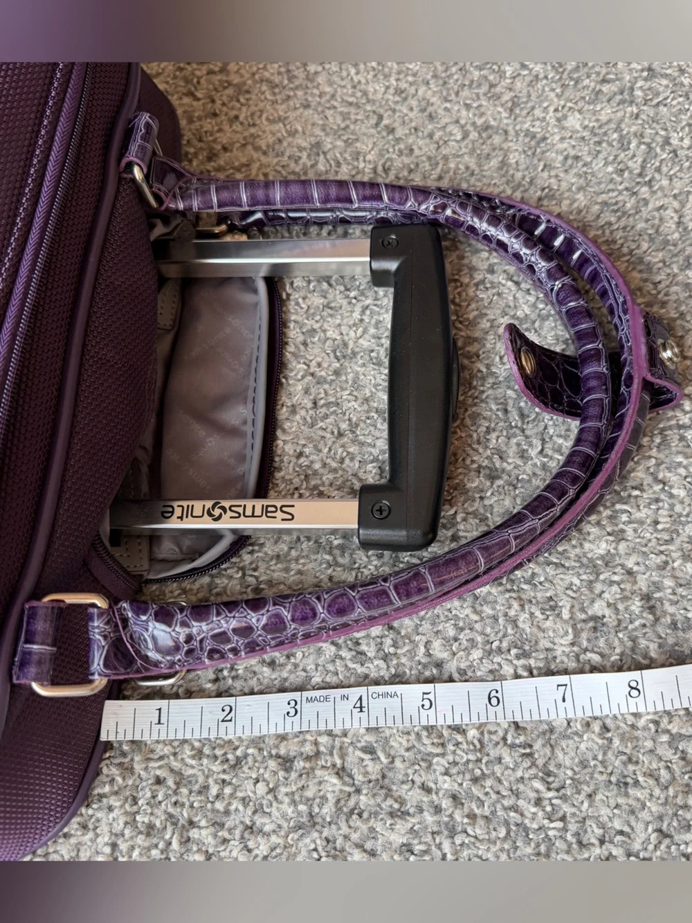 Samsonite Purple Laptop Bag/ Wheeled Carry On luggage